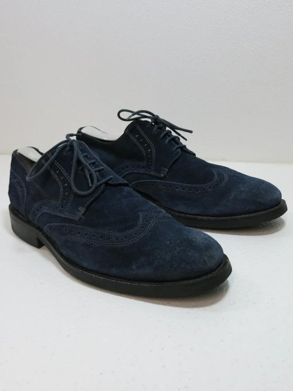 Bugatchi Suede Leather Wingtip Dress Oxfords Footwear Men's Shoes Italy Sz 9.5